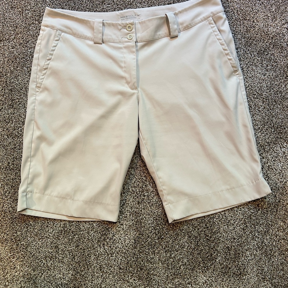 Nike Golf Tour Performance Dri-Fit Cream Bermuda Shorts